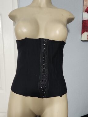 Skinnygirl Black Strapless Waist Cincher Corset Waist Trainer